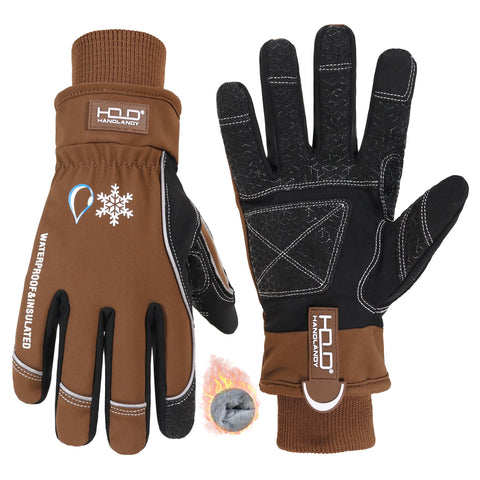 HANDLANDY winter-insulated-gloves keep hands warm during snowy chores.