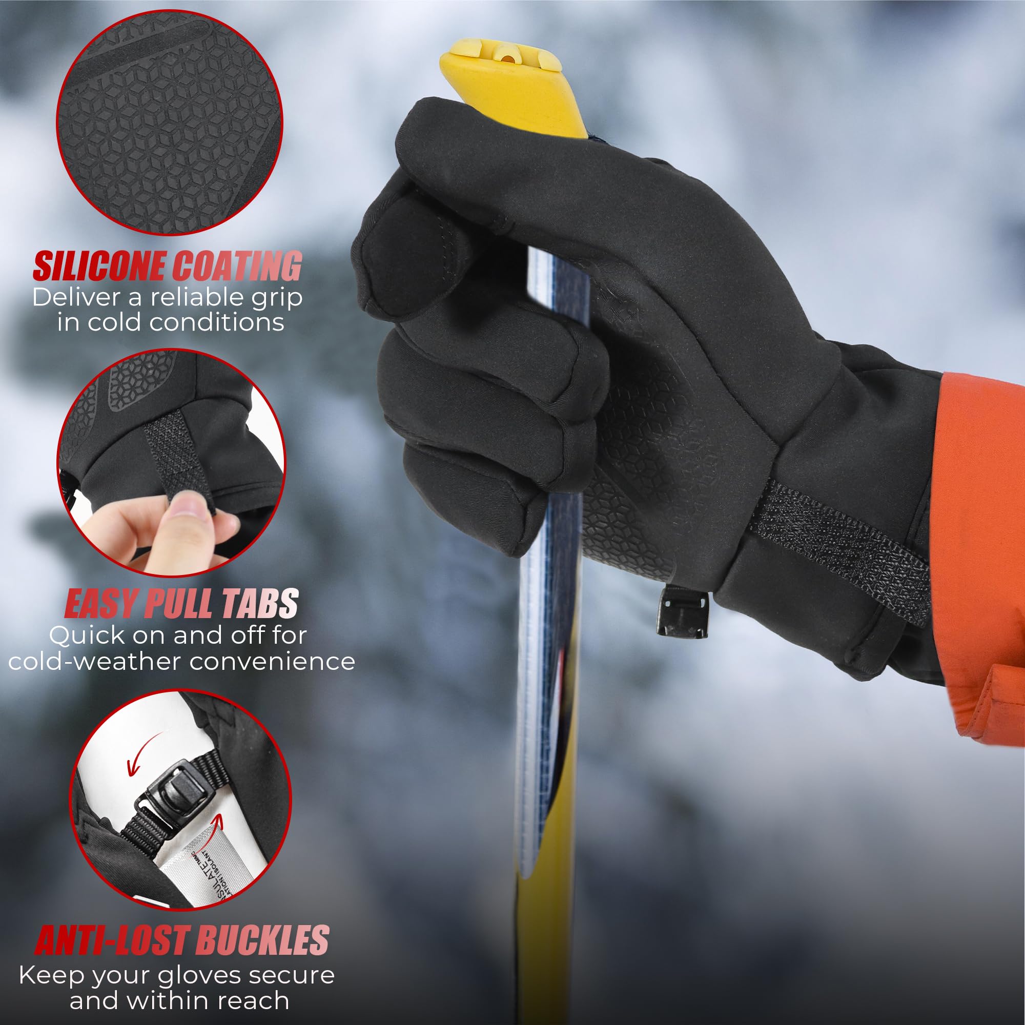 HANDLANDY gloves with wool lining and adjustable cuffs for cozy all-day comfort.