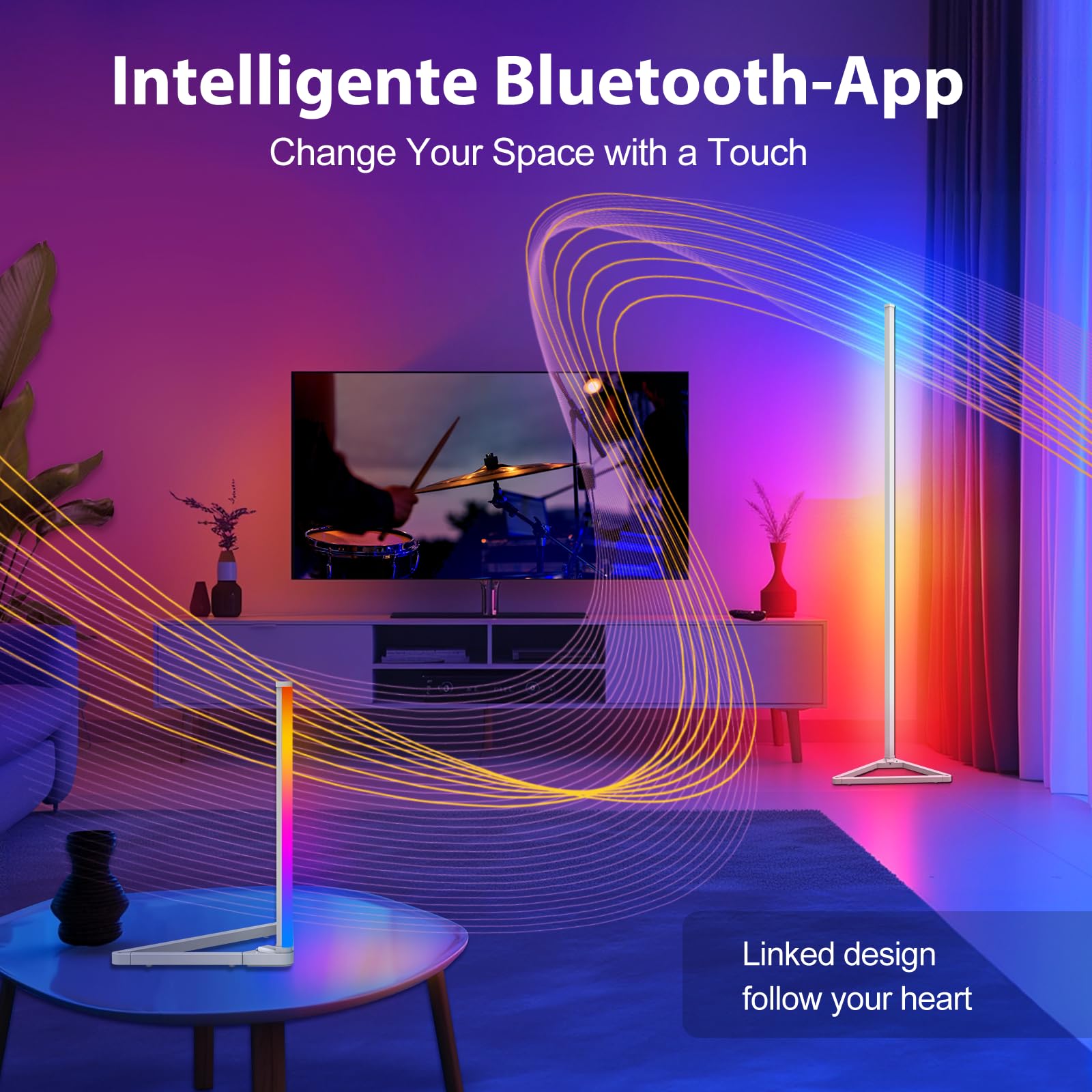 HANDSONIC RGBIC lamp syncs with music for a vibrant party atmosphere