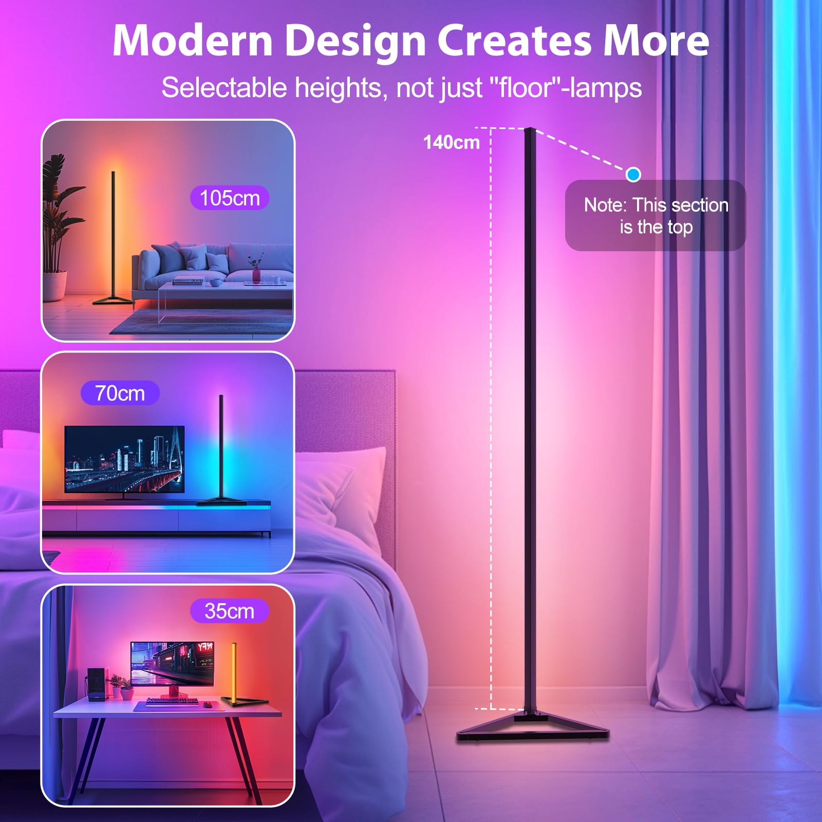 HANDSONIC LED design offers energy-saving, durable lighting.