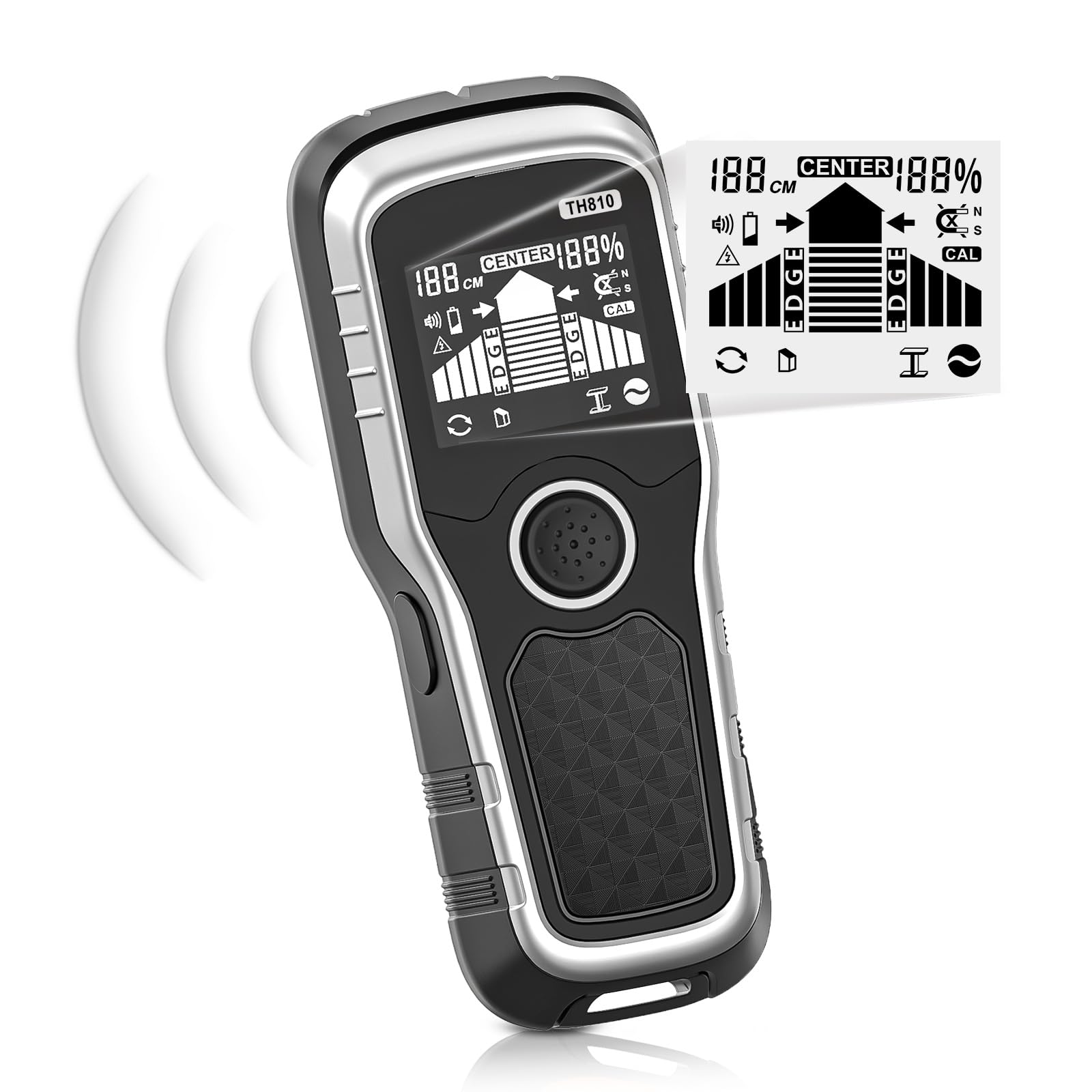 Handstar Stud Finder front view for quick wall scanning and safe mounting.