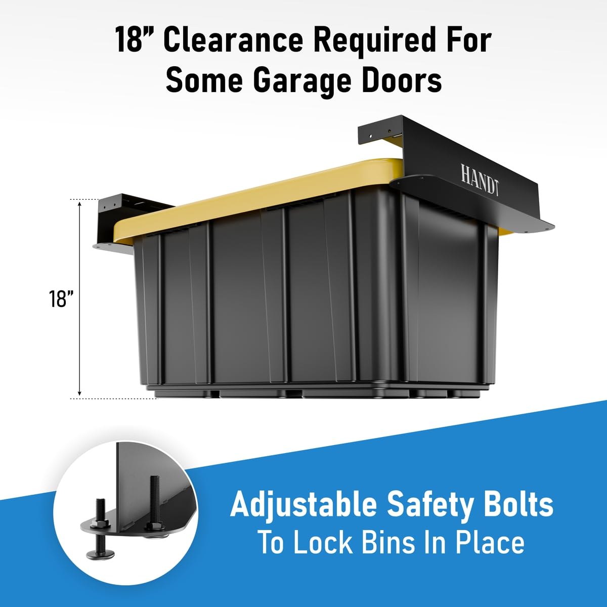 HANDT quick-access garage storage layout helps declutter and organize