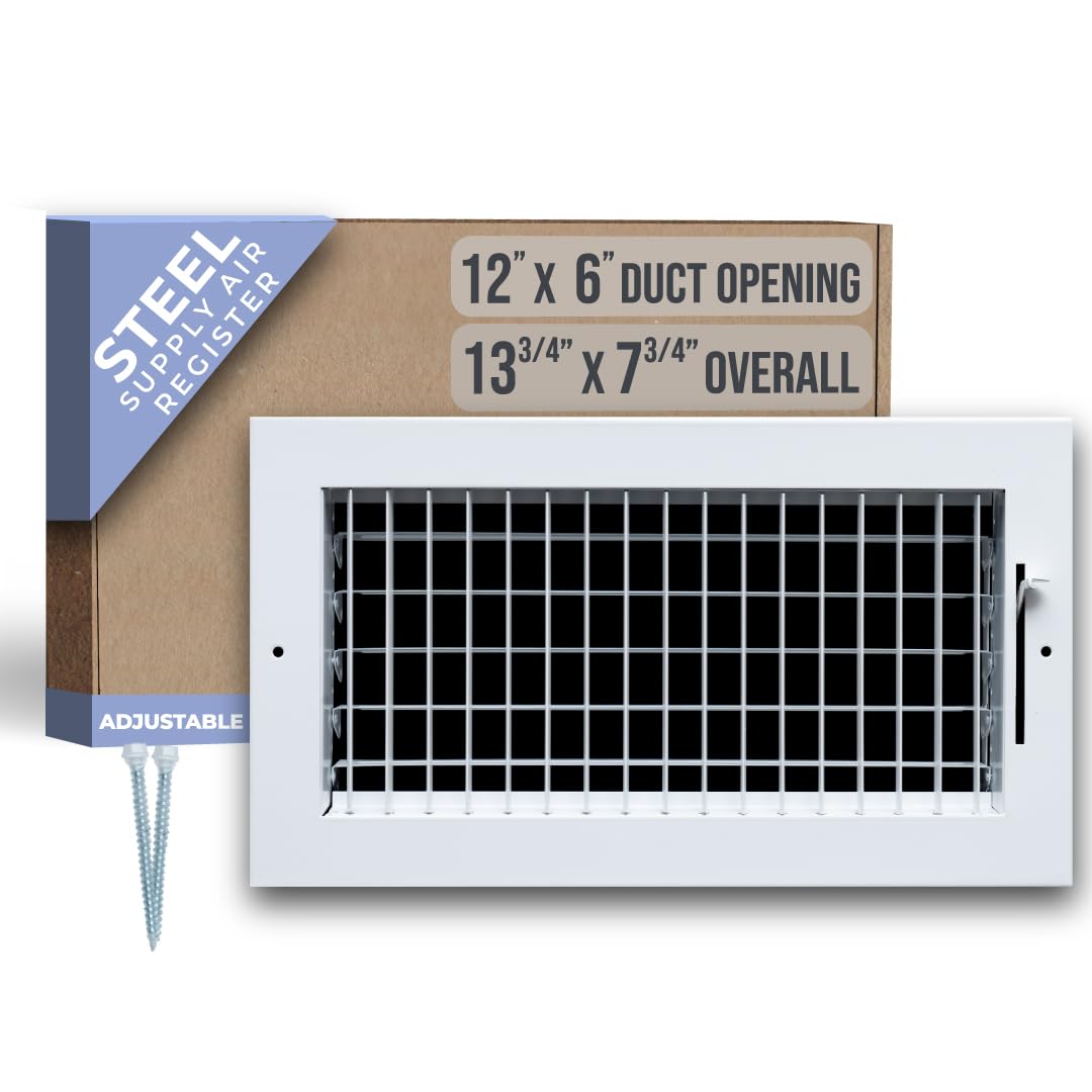 Handua 12x6 duct opening steel grille for precise airflow in walls or ceilings