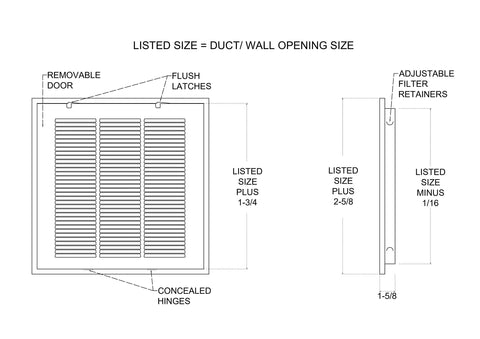 Handua 1 inch filter slot compatible with standard filters