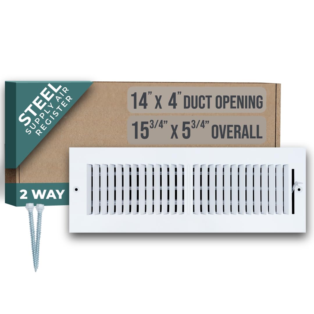 Handua 2-way steel diffuser on a sidewall with adjustable airflow.
