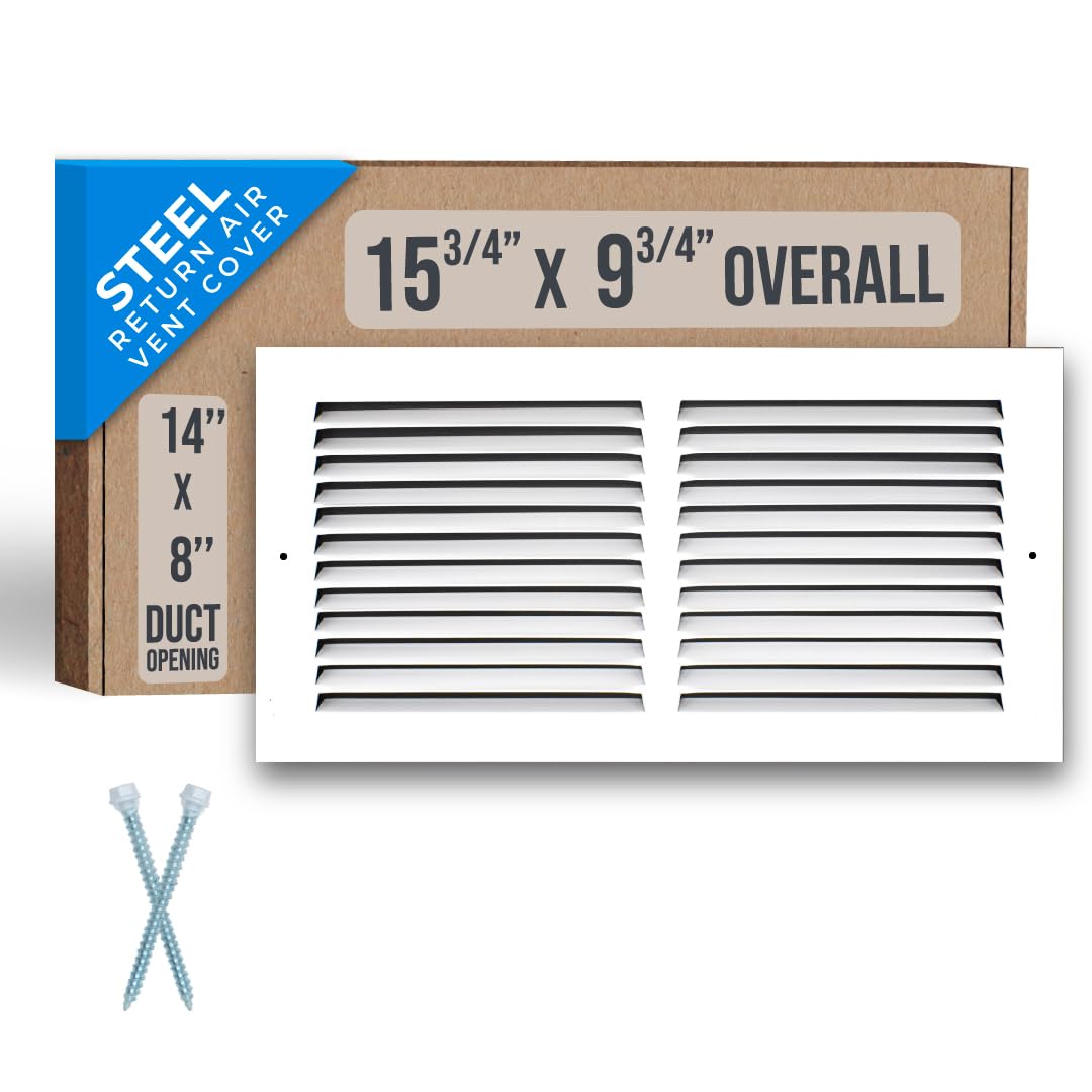 Handua steel return air grille for 14x8 duct opening improves airflow