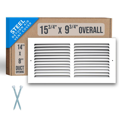 Handua steel return air grille for 14x8 duct opening improves airflow