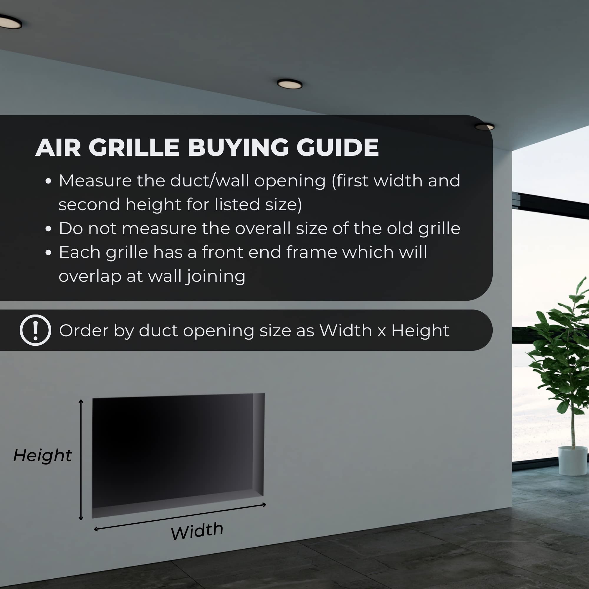 Handua white baseboard vent cover blends with decor.