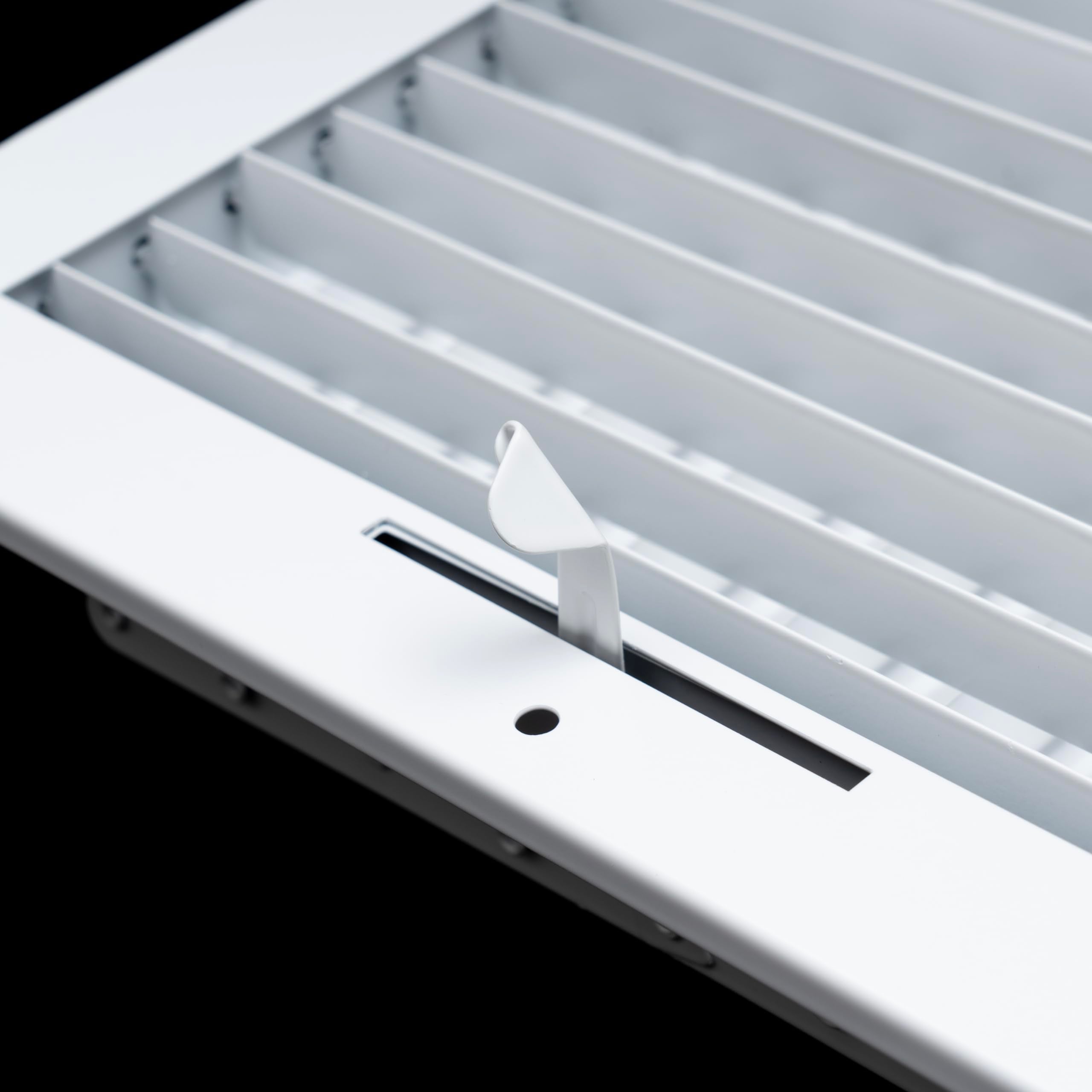 White Handua vent cover with smooth edges for safe, quiet operation.