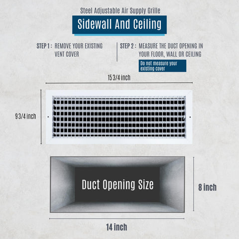 Handua ceiling vent grille ready for quick installation with screws included
