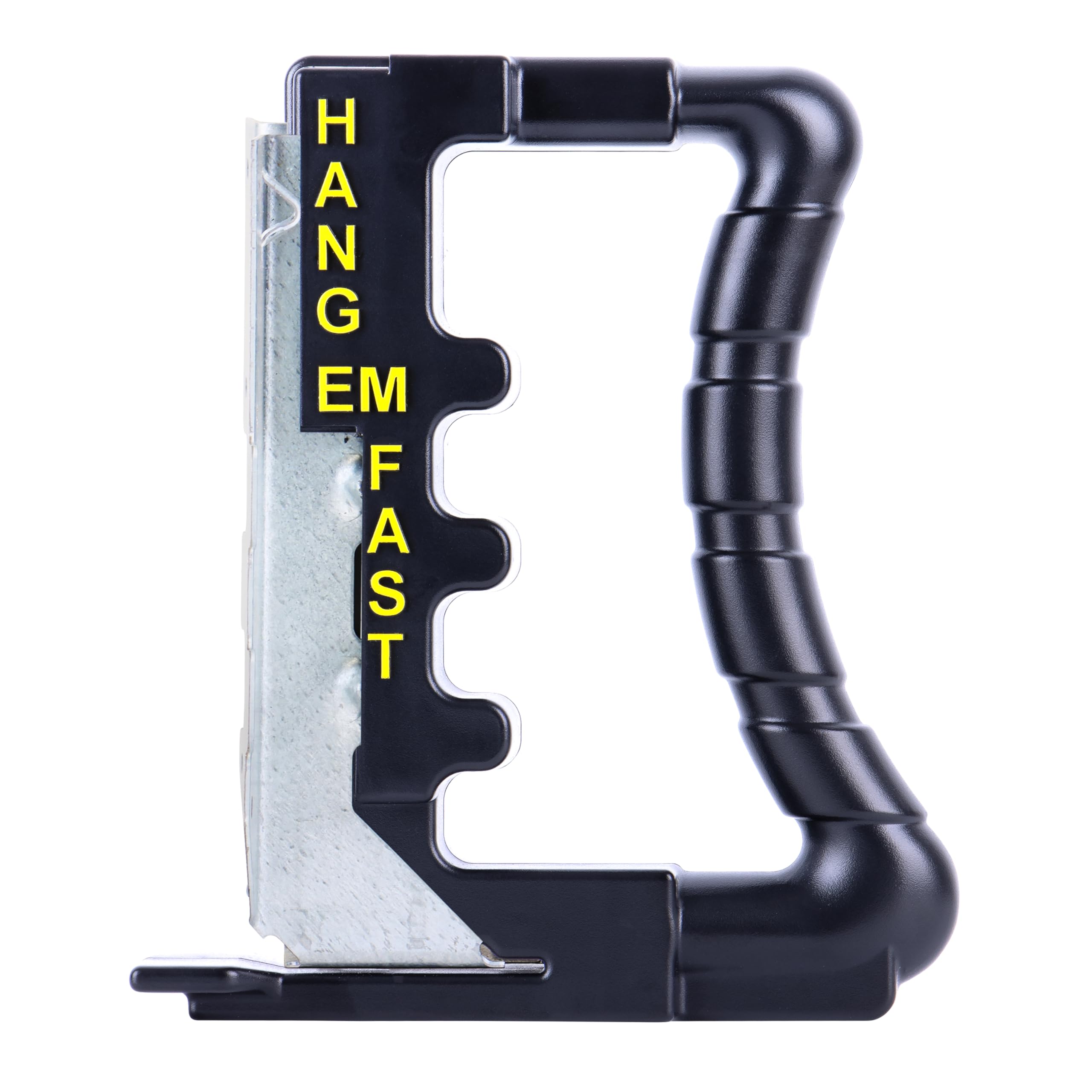 Hang Em Fast joist hanger jig in setup position for precise alignment