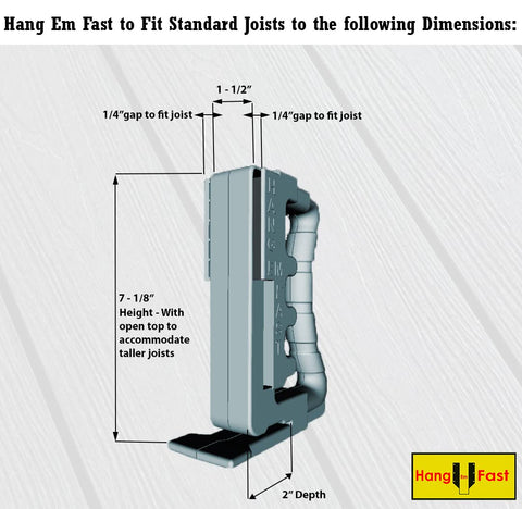 Hang Em Fast portable storage for easy transport between sites