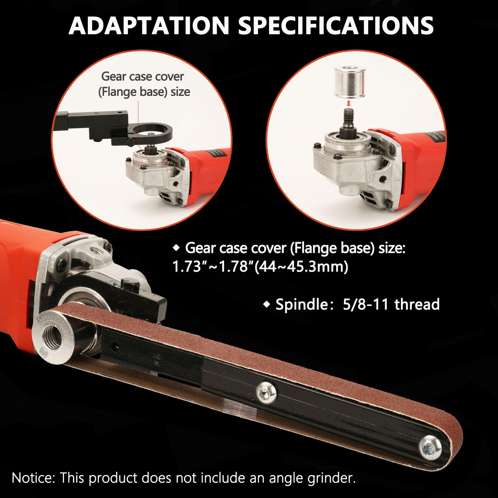 Hangjiatool detailing bandfile adapter shows compact, upgraded construction for metalwork.