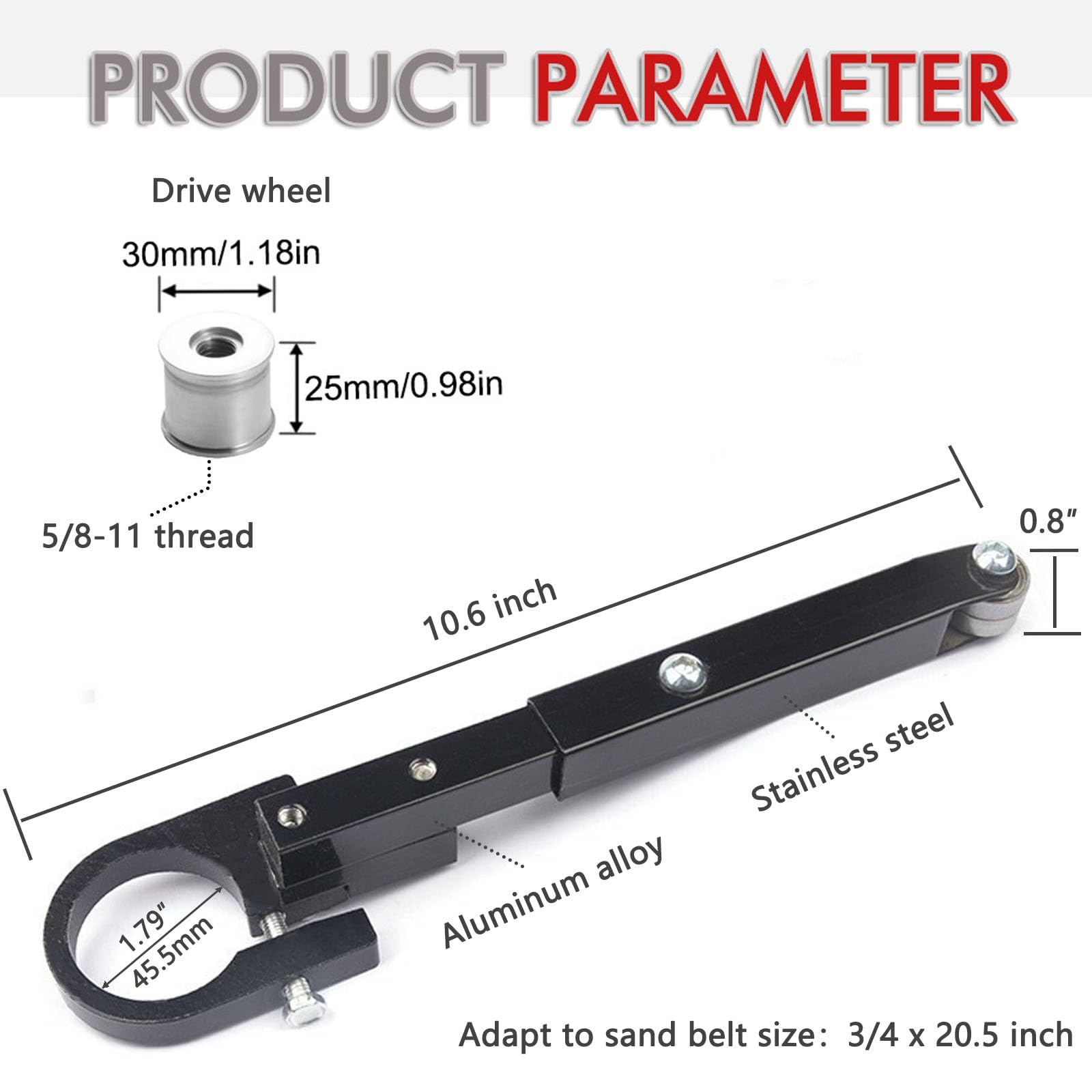 Hangjiatool dual-bearing bracket ensures smooth belt operation.