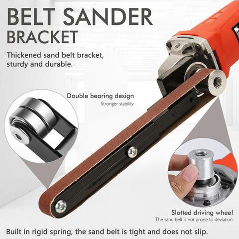 Hangjiatool groove-driven wheel keeps sanding belt aligned during grinding.