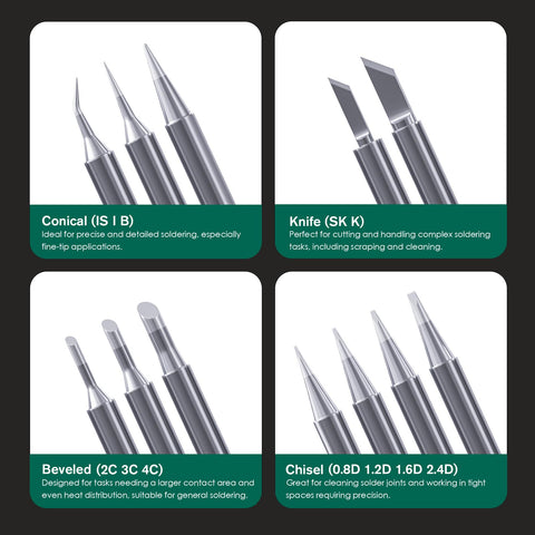 Hanglife 900M tips chisel set for broad heat distribution across pads