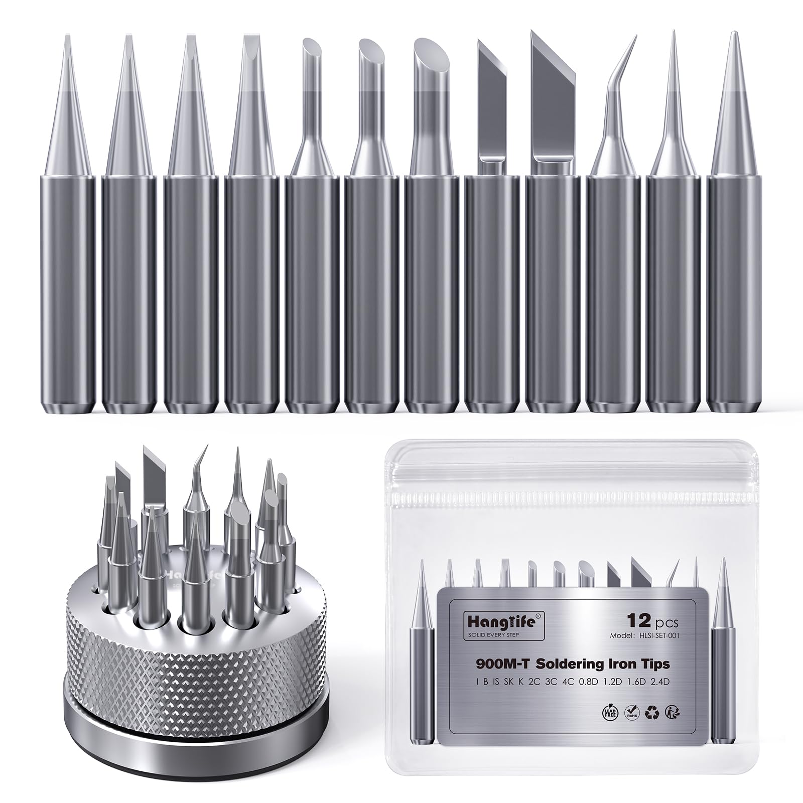 Hanglife 900M tips conical set for precise soldering on tiny joints