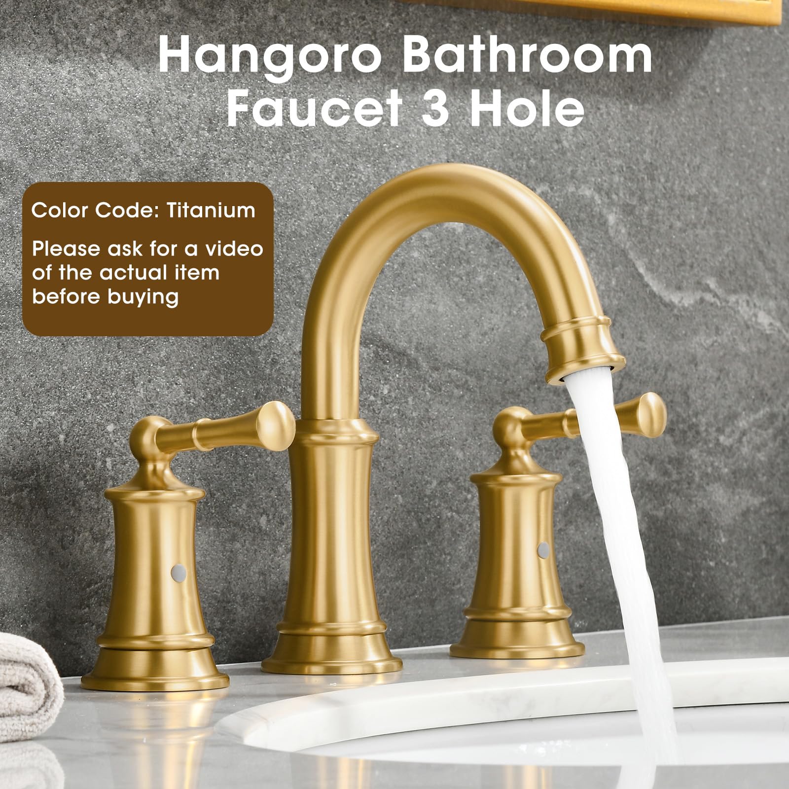 Hangoro brass faucet 24-inch braided supply lines illustrate robust, high-temperature resistance.