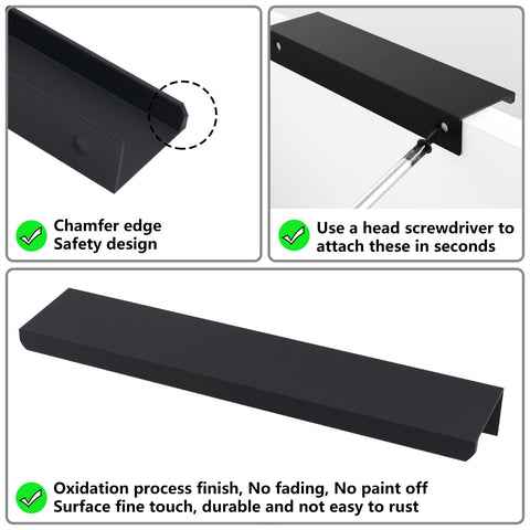 HANIHUA 5.9-inch finger pull close-up shows concealed profile and smooth operation.