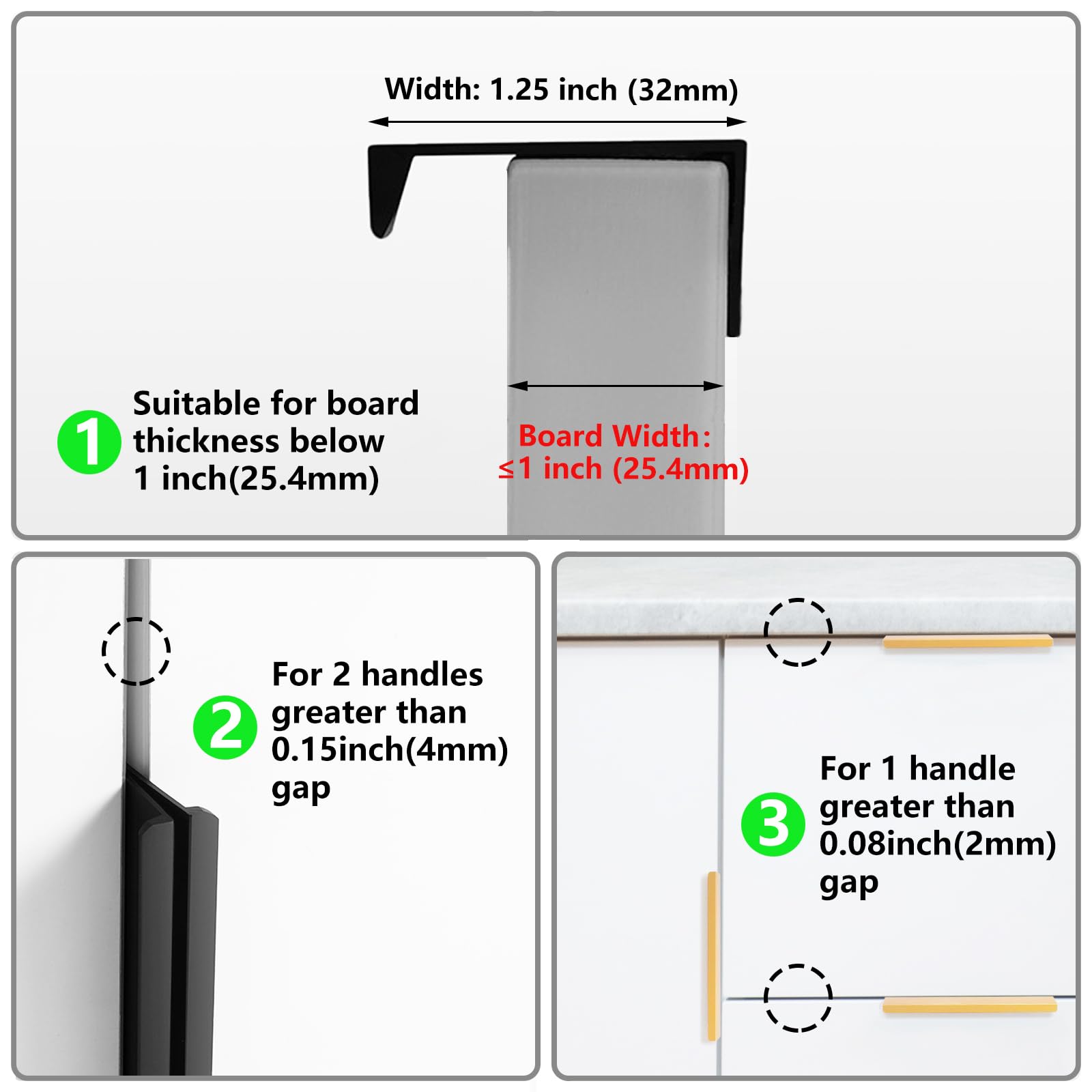 HANIHUA 128mm center-to-center size fits cabinets, drawers, wardrobes.