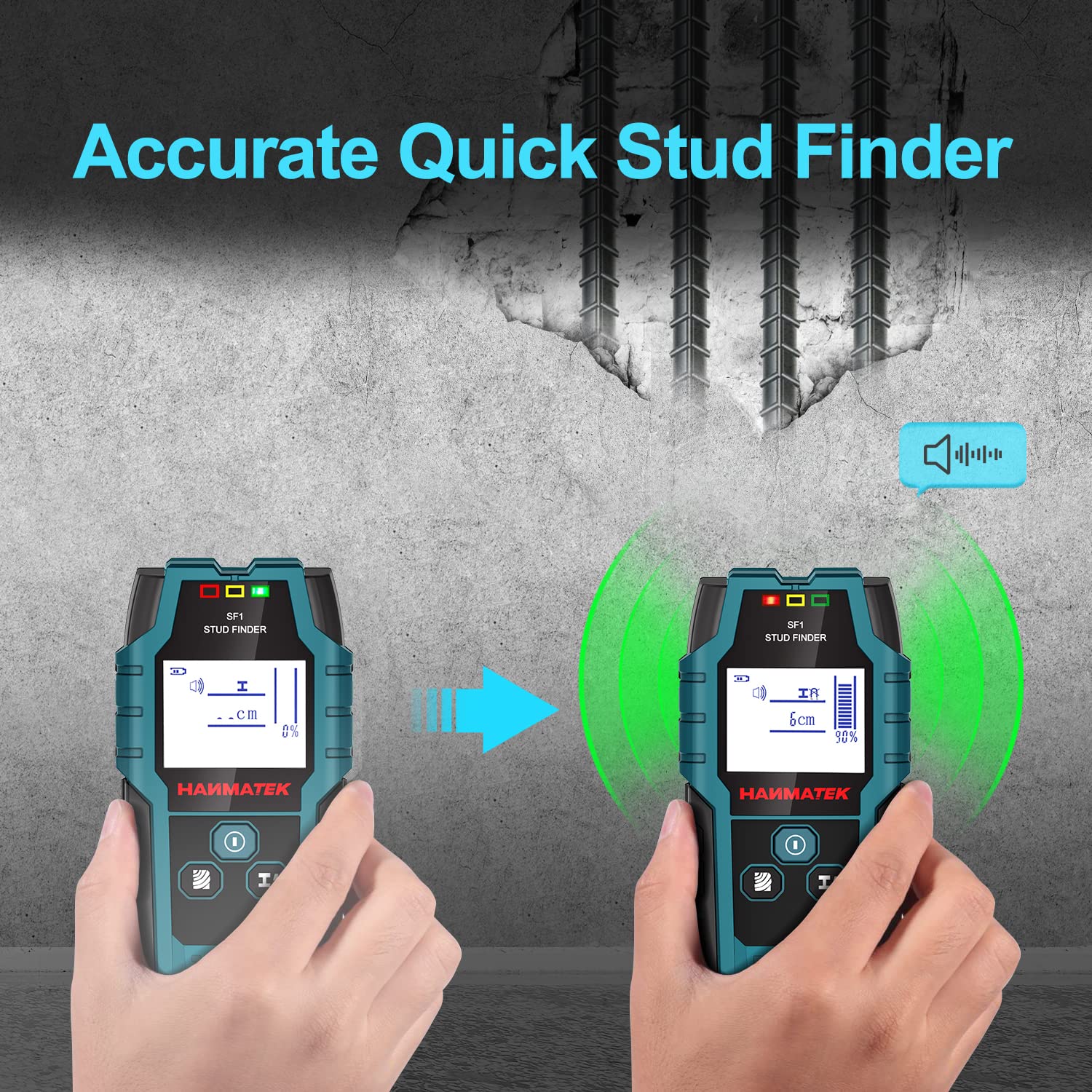 HANMATEK wires scan highlights hidden AC cables to prevent hazards.