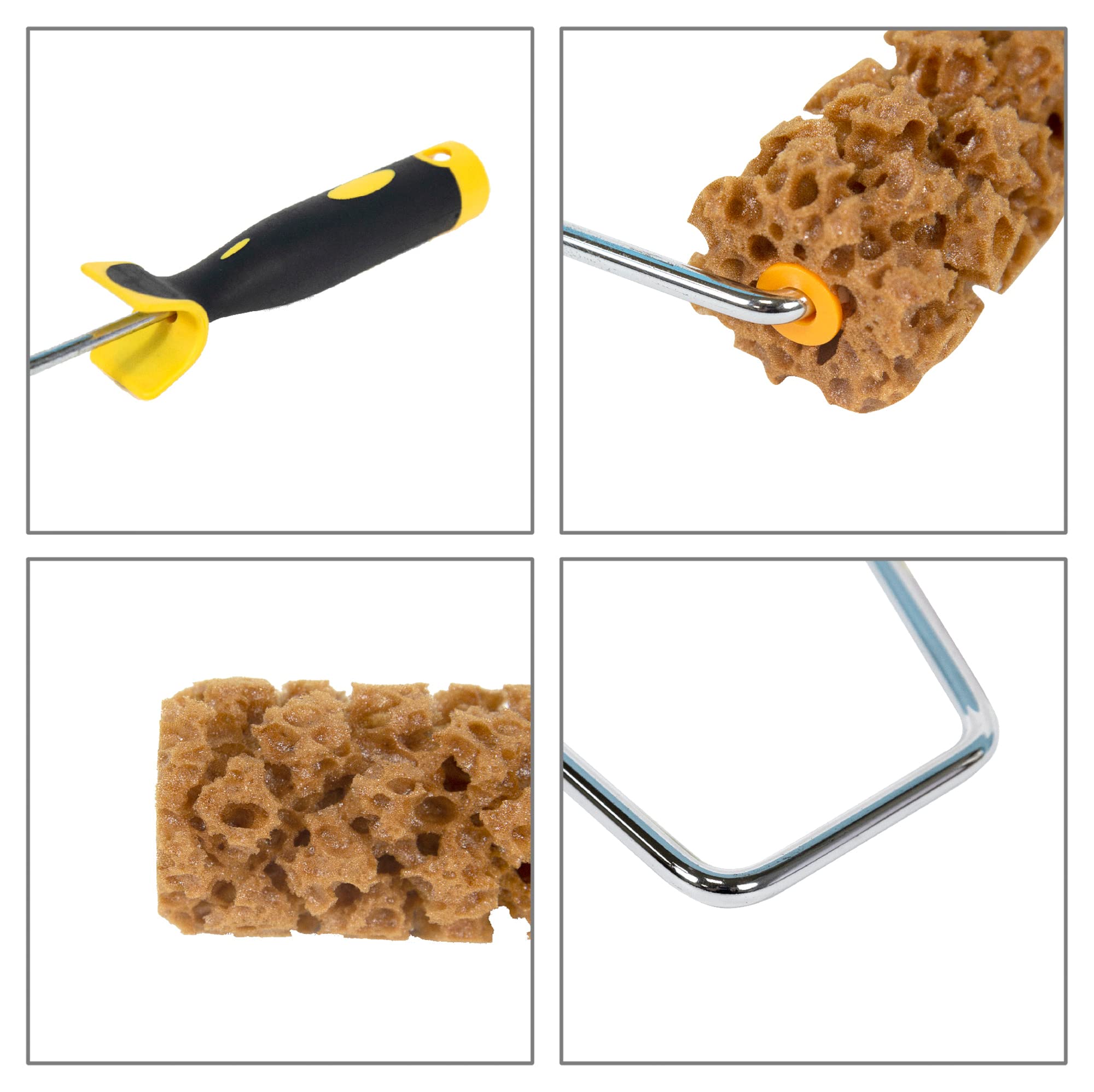 Hanroy texture-pattern art roller adds decorative texture to walls.