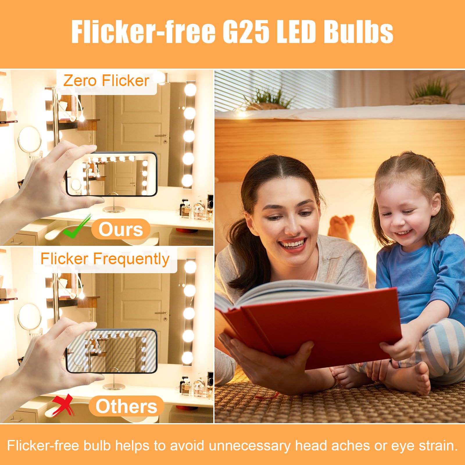 Hansang non-dimmable bulbs deliver steady 2700K light for consistent routine.