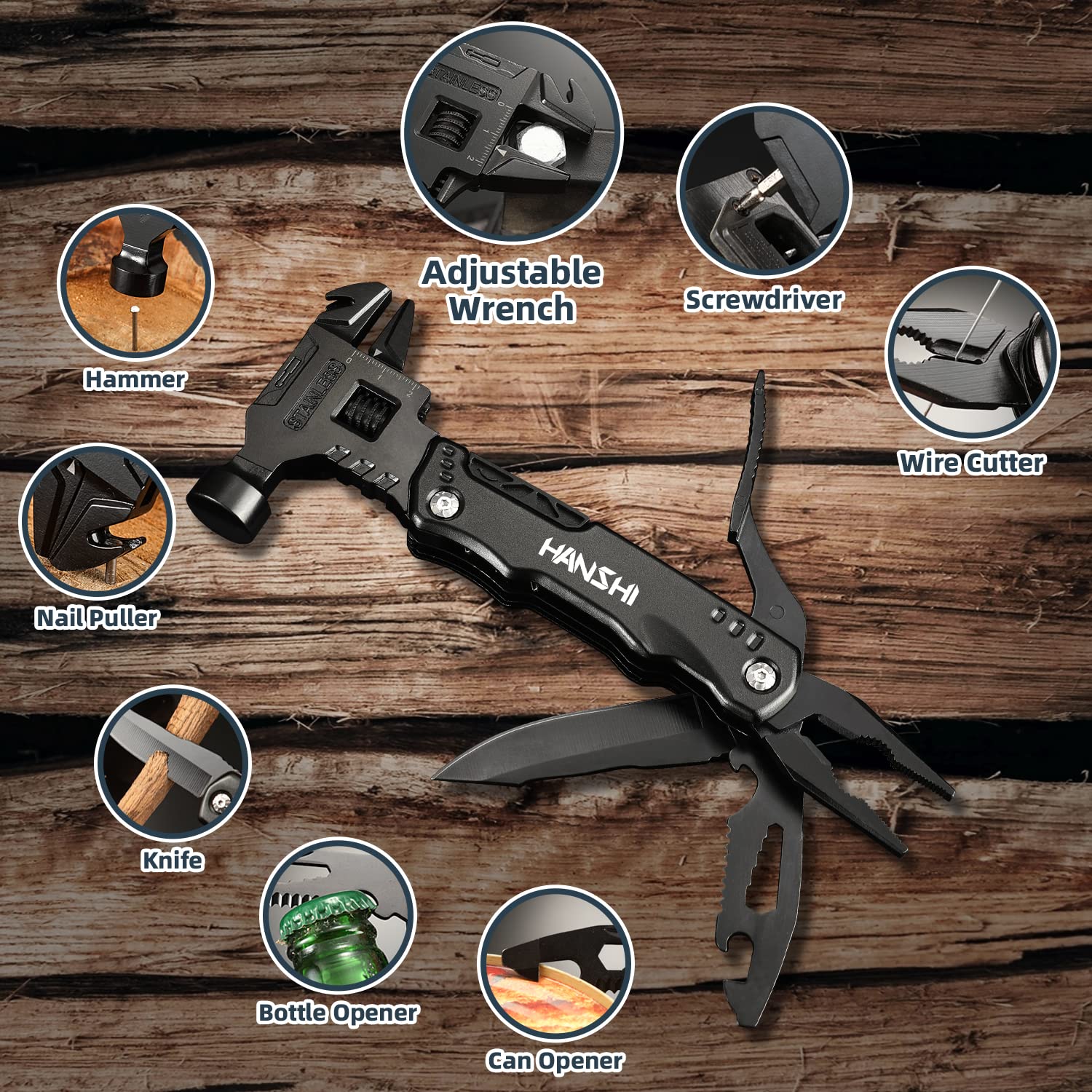 HANSHI outdoor camping tools in action, demonstrating versatile applications in field tasks.