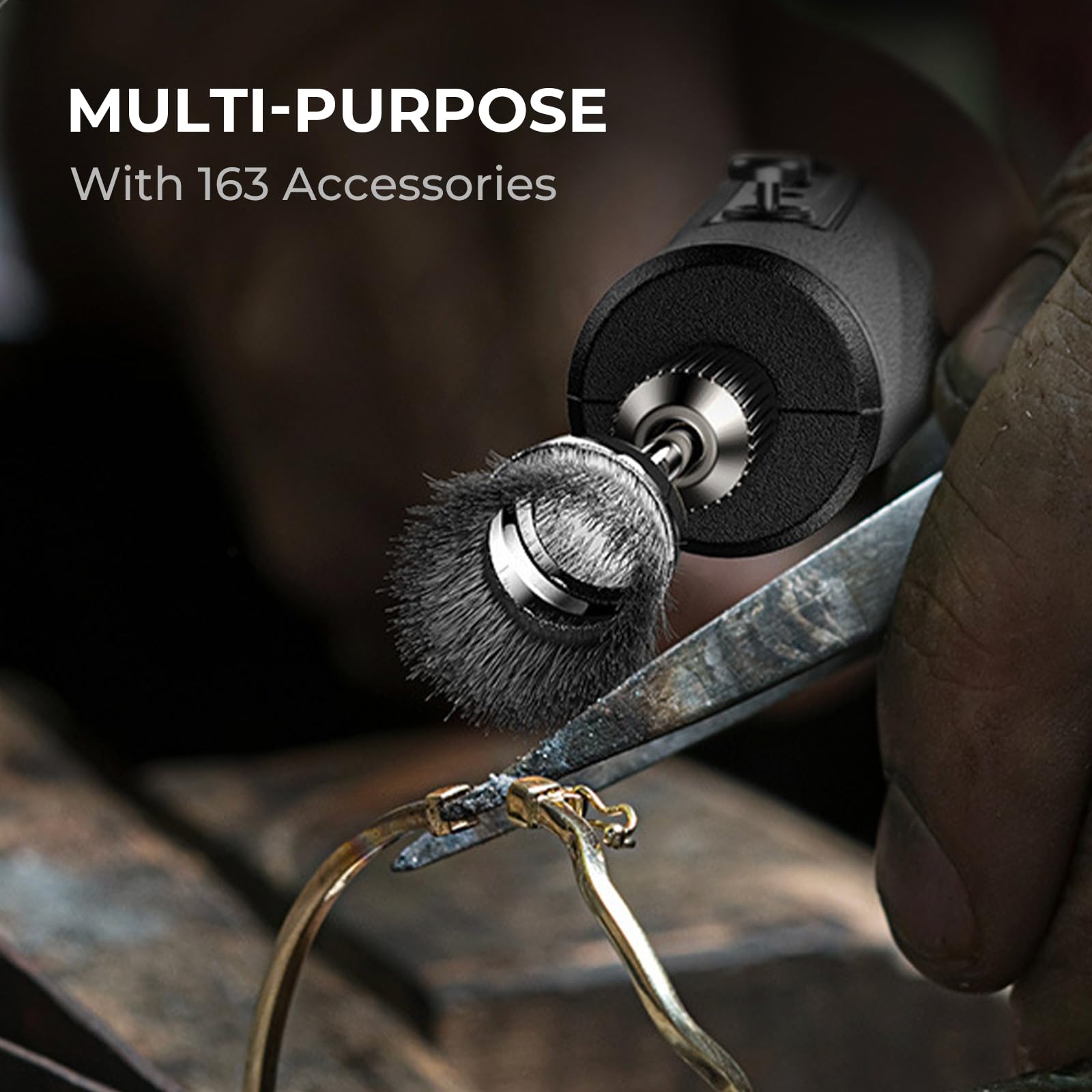 Hansmaker 163-piece kit offers a wide range of accessories for multiple projects.