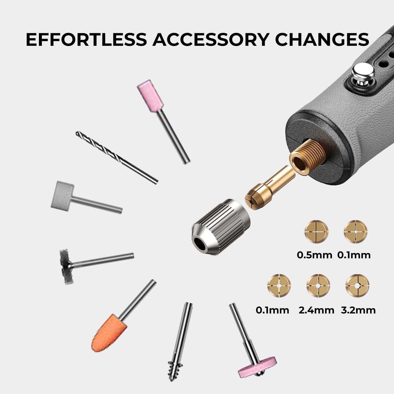 Hansmaker USB-C charging battery for convenient cordless use.