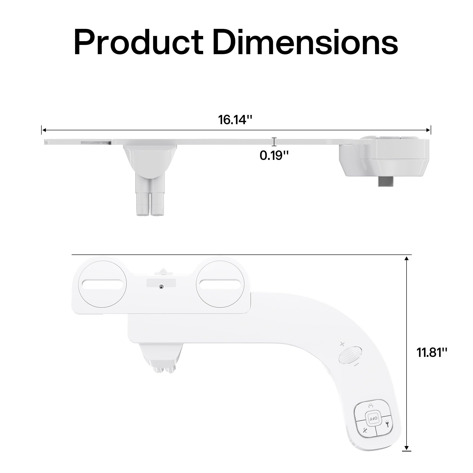 Durable ABS construction maintains slim profile over time