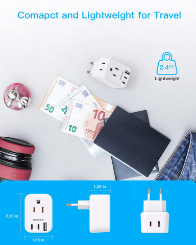 HANYCONY three-usb-ports enable fast charging for mobile devices.