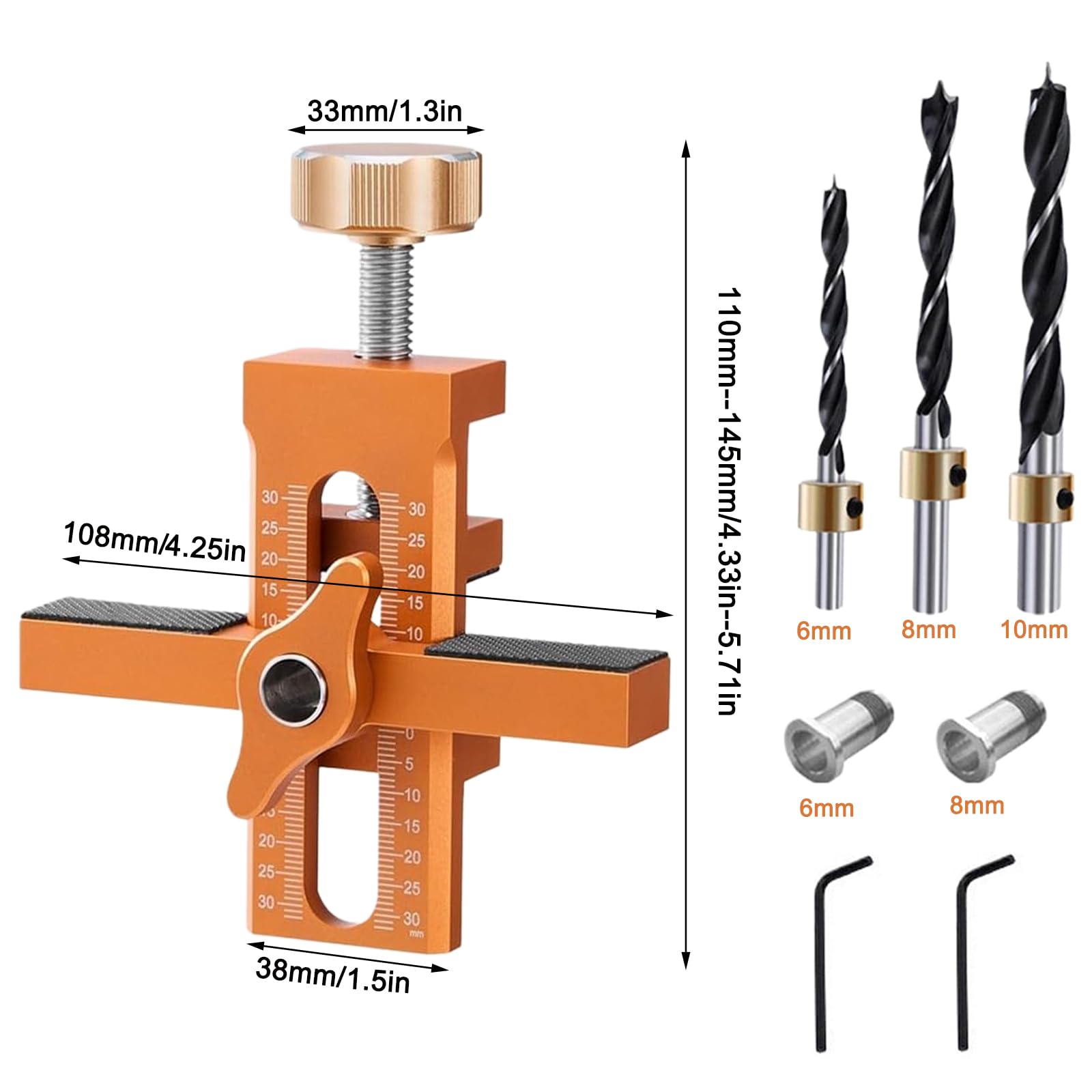 Hanzapor 2-in-1 mounting tool with adjustable positioner enables precise door alignment.