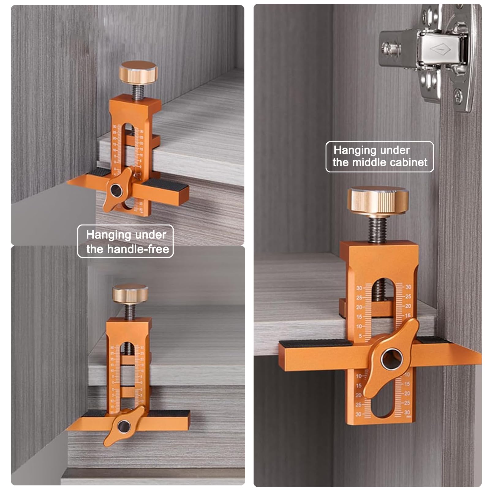 Hanzapor aluminium alloy body delivers durable, smooth adjustment for cabinet installs.