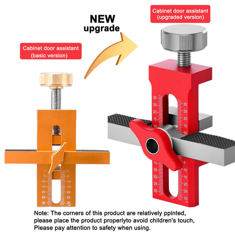 Hanzapor quick-adjust knob demonstrates easy operation during marking and drilling.