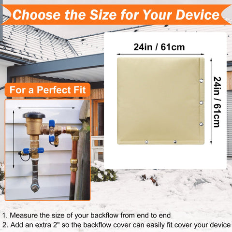 Haoall 2-way opening backflow cover with velcro enables quick installation and secure fit