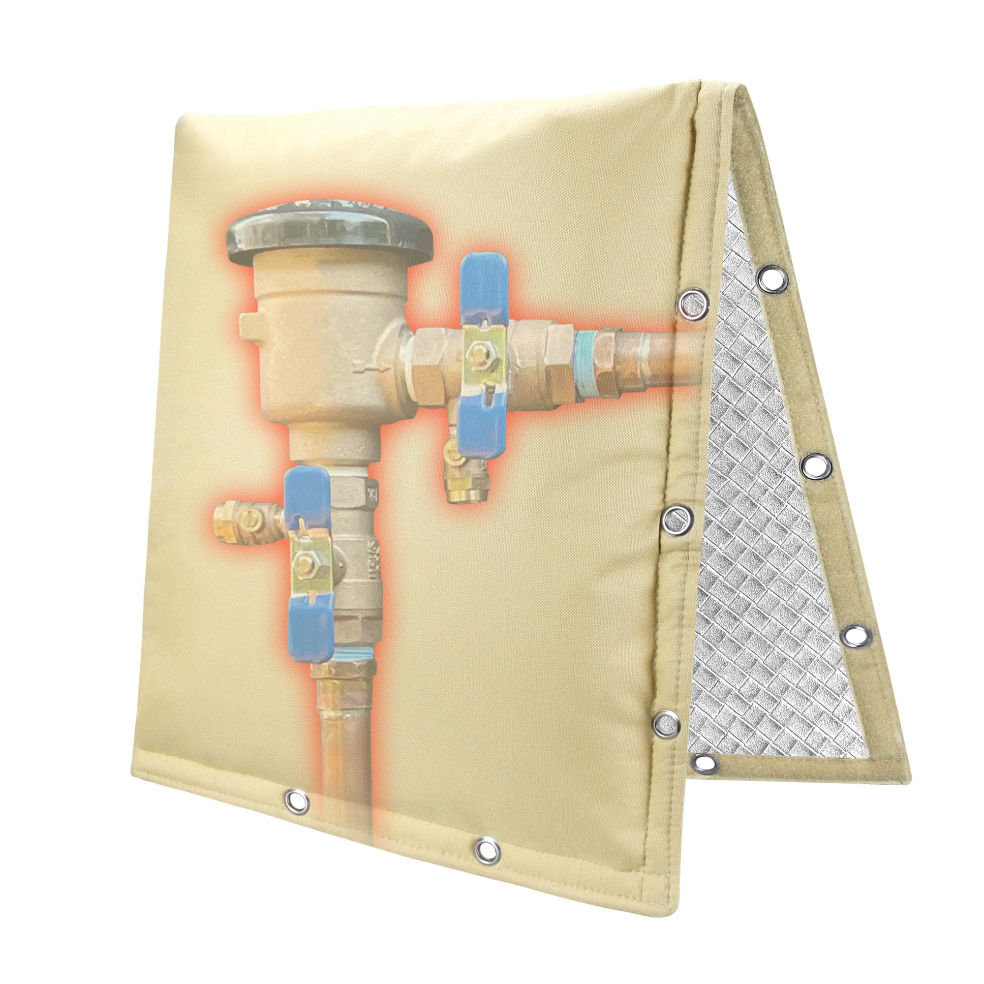 Haoall backflow insulation cover 24x24 protects outdoor plumbing from freezing temperatures