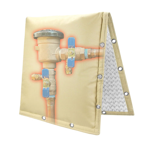 Haoall backflow insulation cover 24x24 protects outdoor plumbing from freezing temperatures