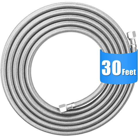HAOCHEN refrigerator water line with stainless braided exterior for durable, leak-resistant performance.