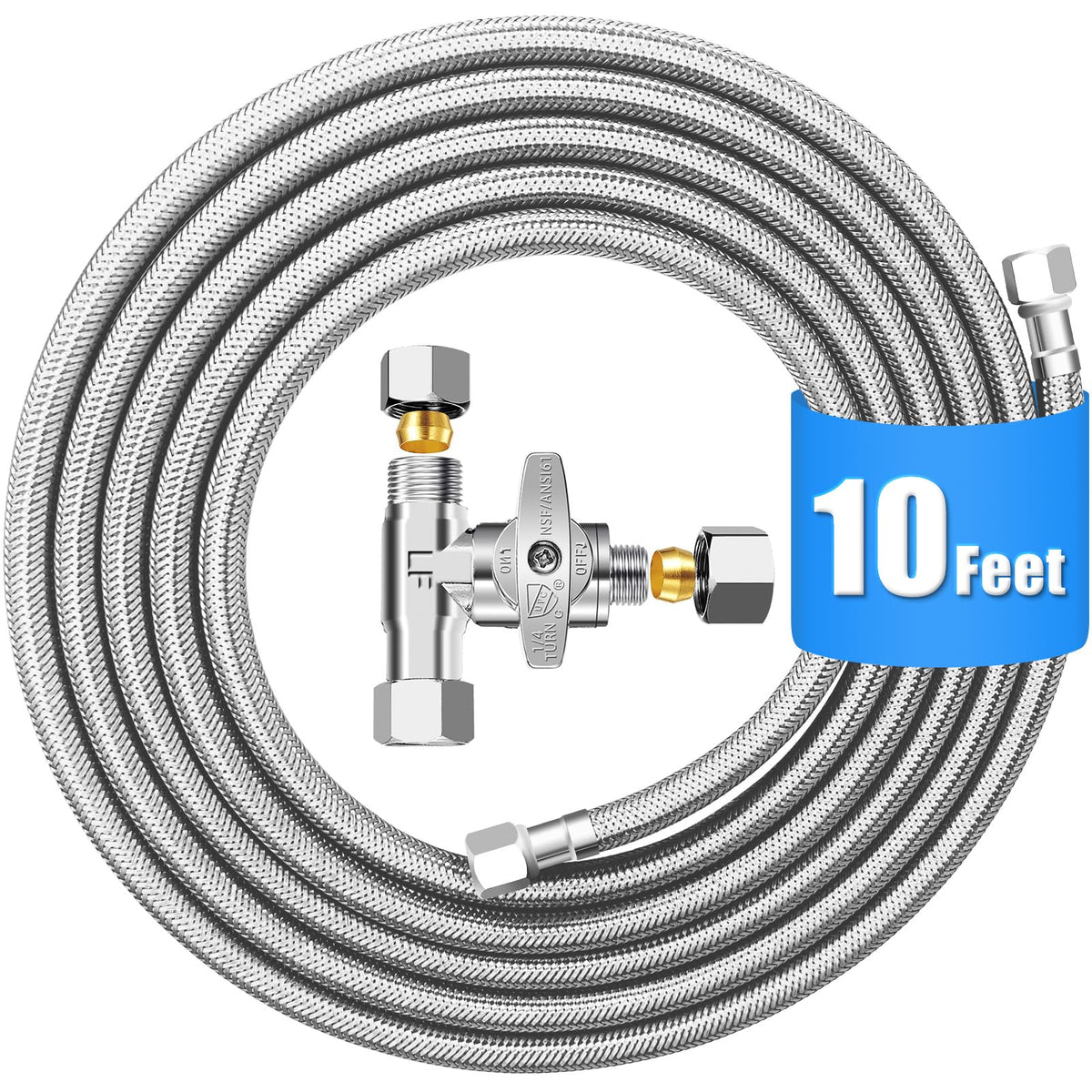 HAOCHEN 10ft water line kit ready for fridge connection and steady ice maker flow
