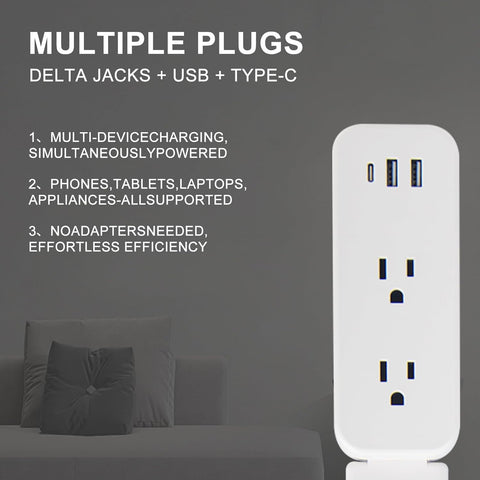 haodsso Outlet Extender Stick mounted with Velcro for renter-friendly setup.