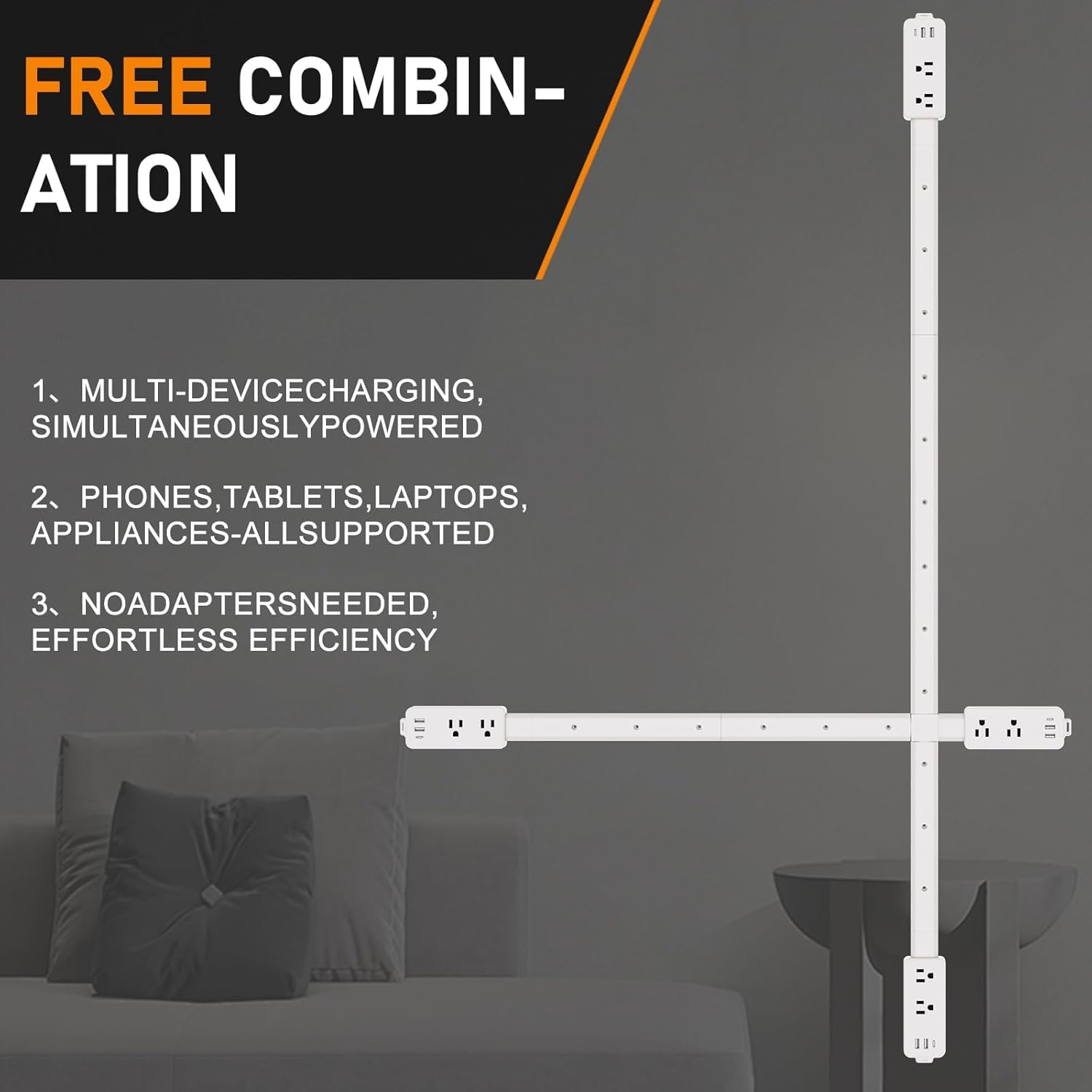 Haodsso Outlet Extender Stick fire-resistant materials for safety and durability.