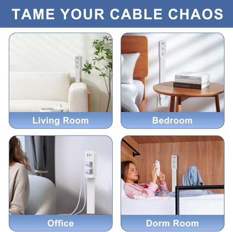 haodsso Outlet Extender Stick sleek design ideal for nightstands or desks.