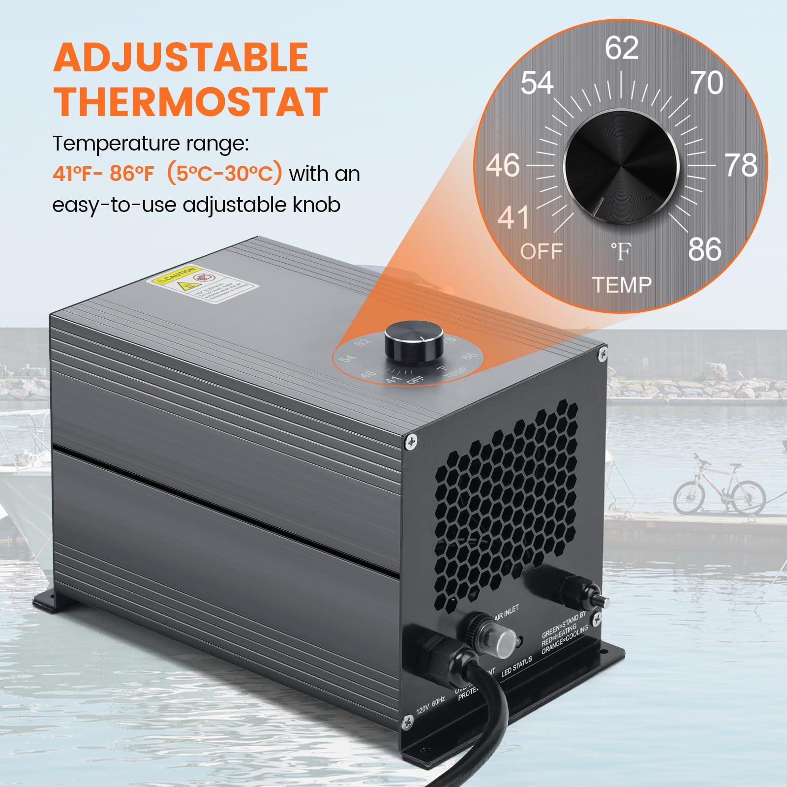 Haoguo bilge heater installed in cabin assembly for reliable cold protection.