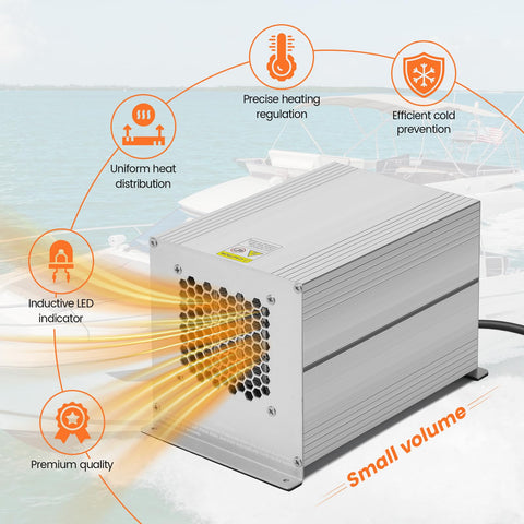 Haoguo bilge heater with self-regulating PTC for harsh marine use