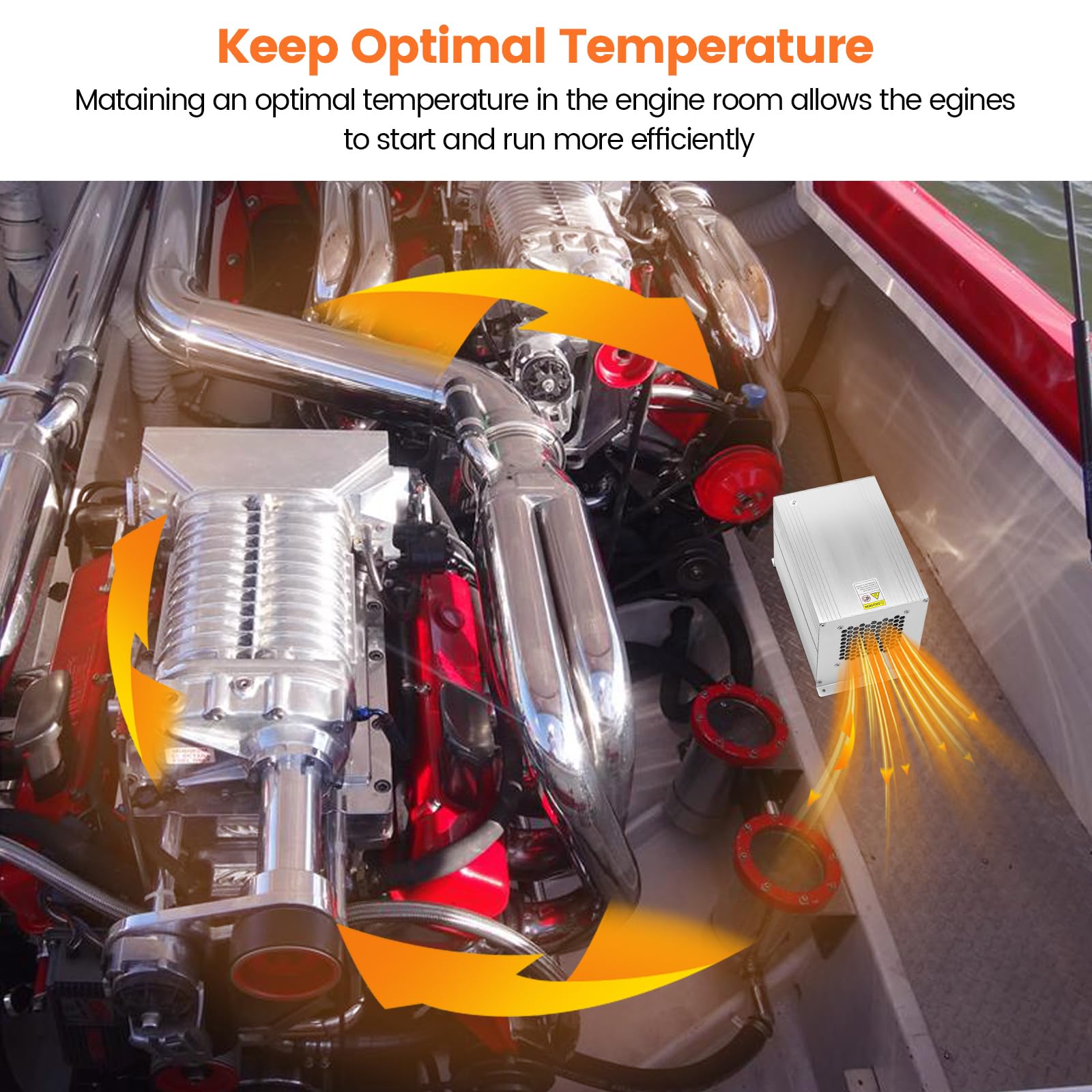 Haoguo 40 CFM waterproof fan delivers quiet, even heat