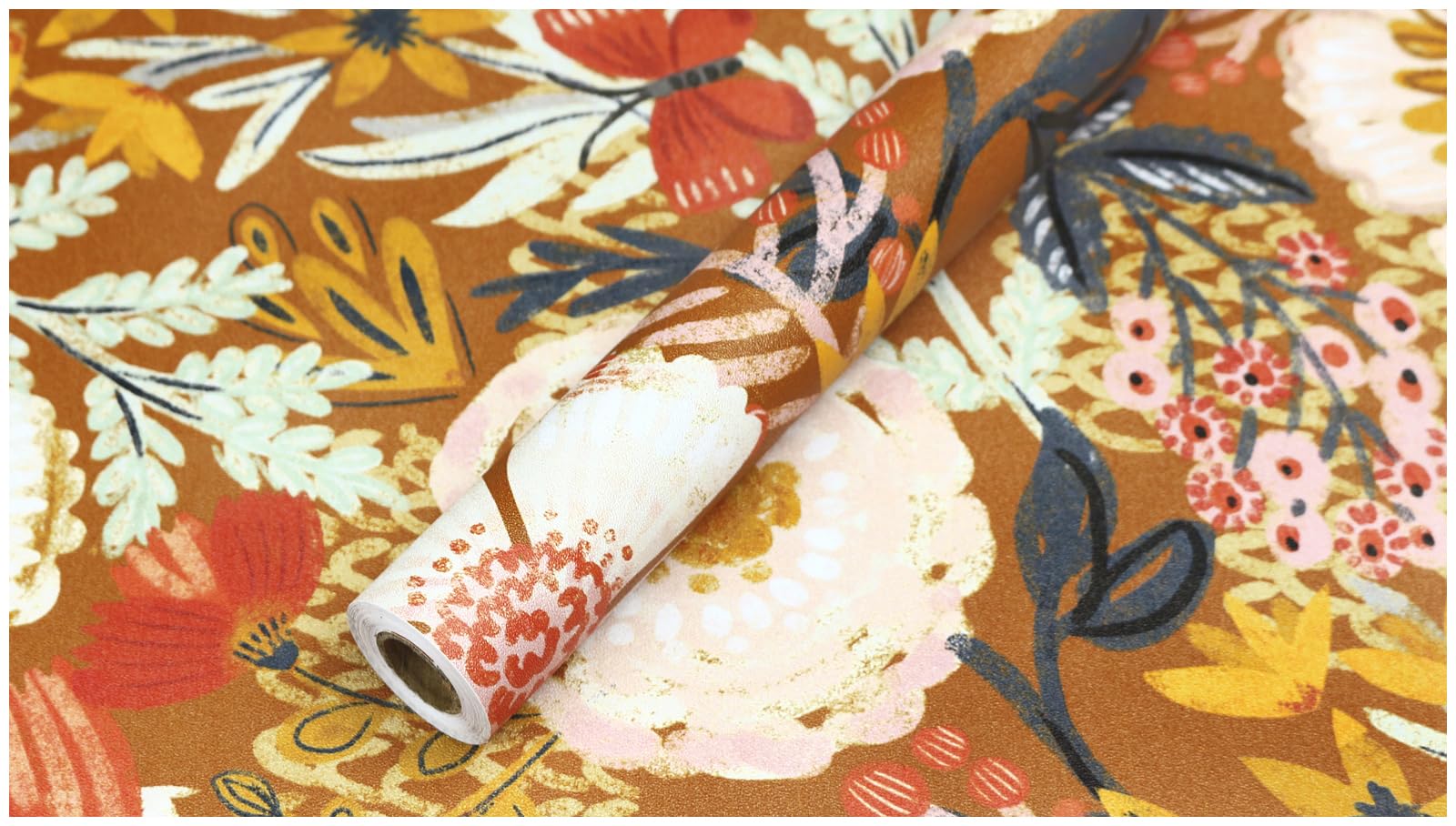 HAOKHOME wallpaper roll showing 17.7in wide by 9.8ft long.