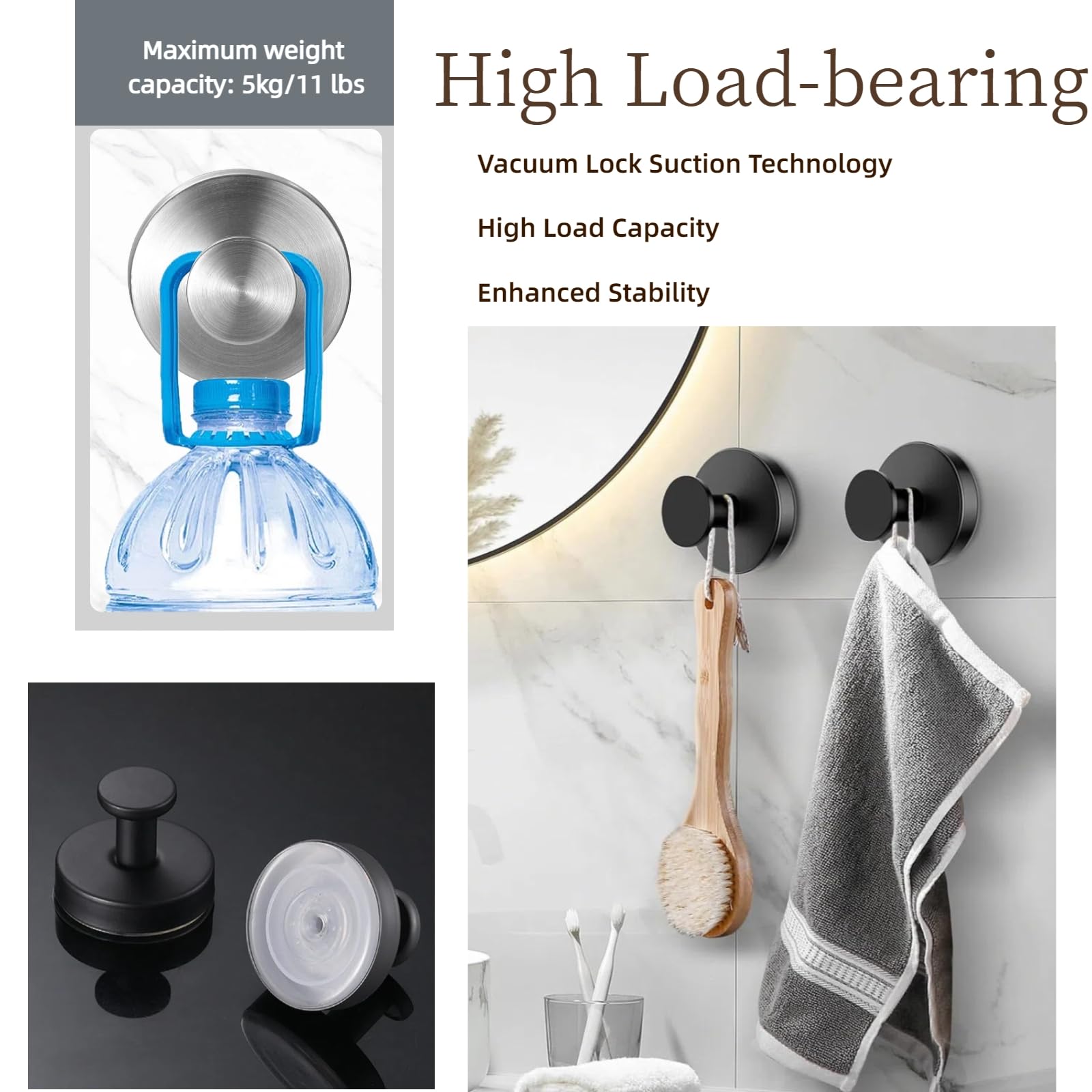 Haokixin hole-free installation enables fast setup on glass or tile.