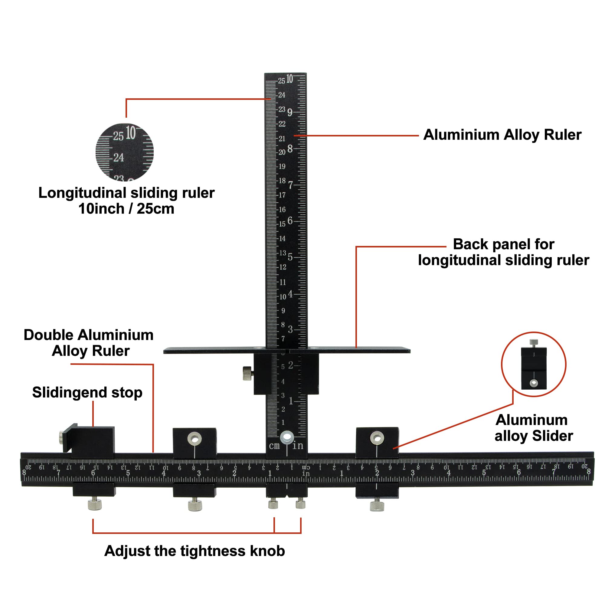Haootadiy front-mounted clamp handle enables easy clamping.