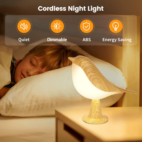 Haotao cordless bedside lamp with 2600mAh battery for portable use.